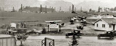 Mercury Aviation was headquartered at DeMille Field, which is now the site of the long-closed Johnie’s Restaurant.